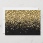 Typographie moderne or photo invitation anniversai (Dos)