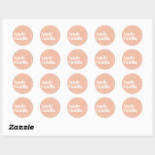 Typographie moderne Peach Bold Étiquette de produi (Feuille)