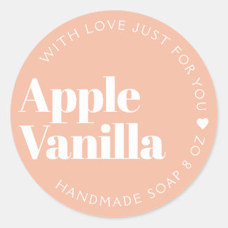 Typographie moderne Peach Bold Étiquette de produi
