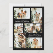 Typographie moderne Photo Collage Carte de Noël (Devant)