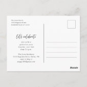Typographie moderne Photo Graduation Invitation (Dos)