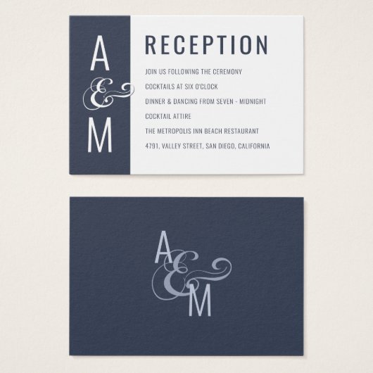 Typographie Moderne Réception De Mariage Simple Et (Devant & derrière)