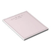 typographie moderne, rose du bureau de bloc-notes (Incliné)