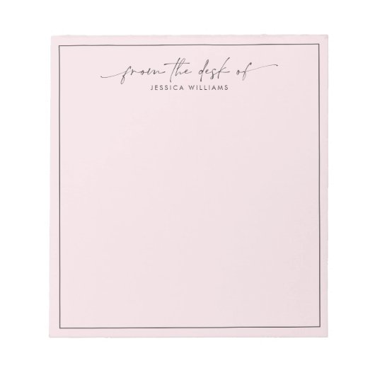 typographie moderne, rose du bureau de bloc-notes (Devant)