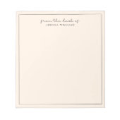 typographie moderne, rose du bureau du bloc-notes (Devant)