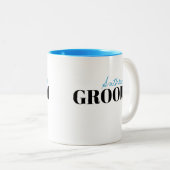 Typographie moderne Simple Groom Mug personnalisé (Devant droit)