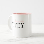 Typographie moderne Simple Personnalisé Wifey mug (Devant gauche)