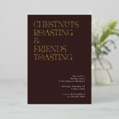 Typographie moderne unique Invitation Soiree (Debout devant)