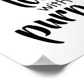 typographie mot art poster noir et blanc (Coin)