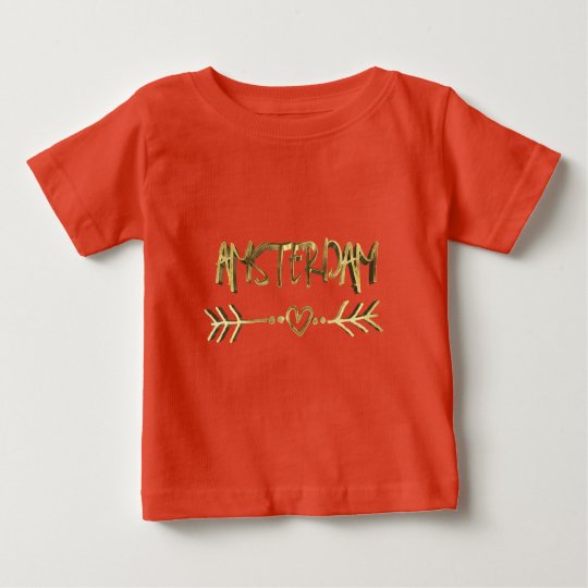 Typographie néerlandaise de regard d'or d'amour t-shirt pour bébé