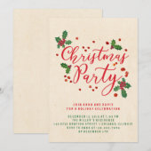 Typographie Noël Invitation (Devant / Derrière)