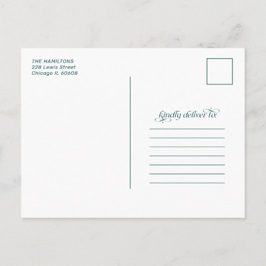 Typographie Noël Moving Faire-part Photo (Dos)