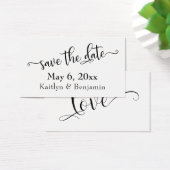 Typographie noir blanc Enregistrer la carte d'inse (Bureau)