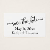 Typographie noir blanc Enregistrer la carte d'inse (Devant)