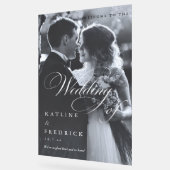 TYPOGRAPHIE NOIR ET BLANC ÉCRITURE MARIAGE BIENVEN (Angle)