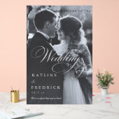TYPOGRAPHIE NOIR ET BLANC ÉCRITURE MARIAGE BIENVEN (Mariage)