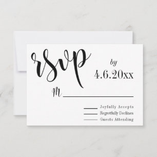 Typographie noire avec fond Bokeh, RSVP élégant et