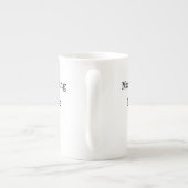 Typographie noire Matin Babe Bone China Mug (Dos)