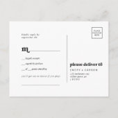 Typographie Noire moderne Demande de chanson Carte (Dos)