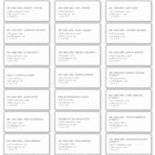 Typographie noire moderne Étiquette de adresse inv (Devant)