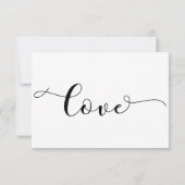 Typographie noire sur élégant RSVP simple blanc (Dos)