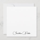 Typographie Nom Modèle élégant moderne (Dos)