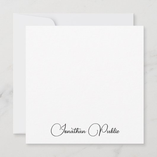 Typographie Nom Modèle élégant moderne (Dos)