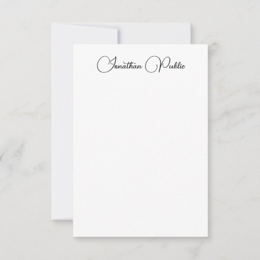 Typographie Nom Modèle Élégant Moderne Vertical (Devant)