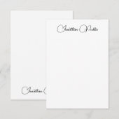 Typographie Nom Modèle Élégant Moderne Vertical (Devant / Derrière)