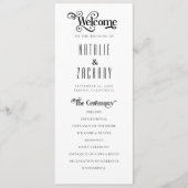 Typographie officielle Programme de mariage noir b (Devant)
