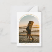 typographie or merci carte photo mariage (Devant)