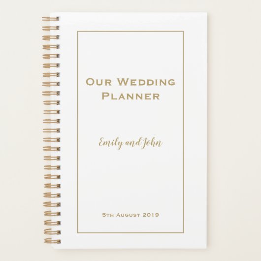 Typographie Or simple et Mariage de cadre (Devant)