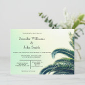 Typographie Palm Destination Mariages Invitations (Debout devant)
