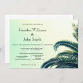 Typographie Palm Destination Mariages Invitations (Devant / Derrière)