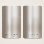 Typographie Pearlescent Écouter collier bijoux (Devant & derrière)