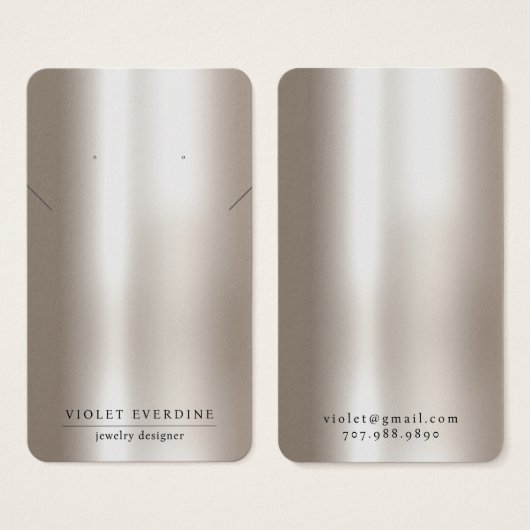 Typographie Pearlescent Écouter collier bijoux (Devant & derrière)