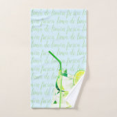 Typographie personnalisée citron vert frais (Serviette à main)