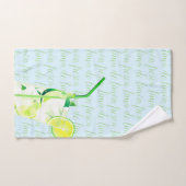 Typographie personnalisée citron vert frais (Serviette à main)