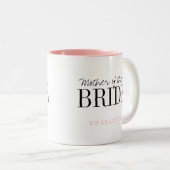 Typographie personnalisée mère de la mariée mug (Devant droit)