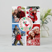 Typographie Photo Collage Foil Carte de vacances (Debout devant)