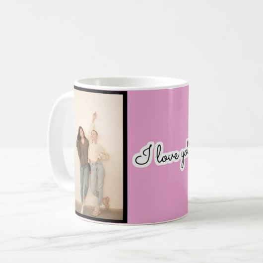 Typographie photo collage Mug (Devant gauche)