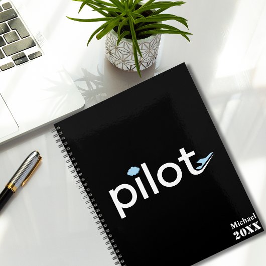 Typographie "pilote", avion & photo, Monogramme
