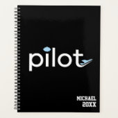 Typographie "pilote", avion & photo, Monogramme (Devant)