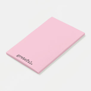 typographie reconnaissante pastel rose post-it not