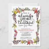 Typographie Remerciement Thanksgiving Invitation (Devant)