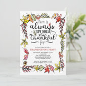 Typographie Remerciement Thanksgiving Invitation (Debout devant)