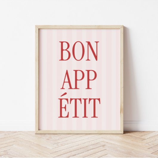 Typographie Rétro 'Bon Appétit' Impression de Cuis