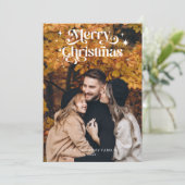 Typographie rétro Carte de Noël (Debout devant)