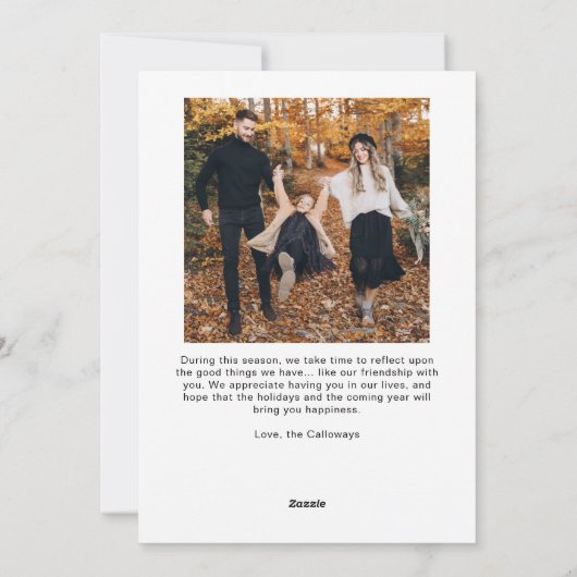 Typographie rétro Carte de Noël (Dos)