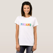 Typographie rétro coloré moderne mignon T-shirt (Devant entier)